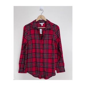 Old Navy Women’s plaid button down shirt The Classic Shirt NWT M